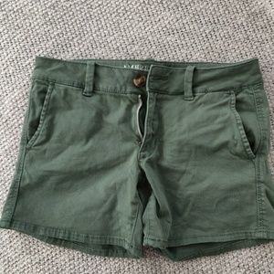 Green Midi Shorts